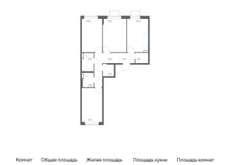 Продам 3-комнатную квартиру, 77.6 м2, Москва, жилой комплекс Квартал Западный, 6