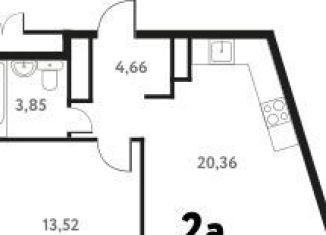 Продам 1-комнатную квартиру, 42.5 м2, Московская область, Школьная улица, 28к2