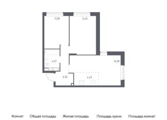 Продам двухкомнатную квартиру, 57.8 м2, Московская область