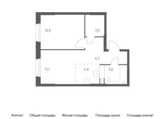 Продается 1-комнатная квартира, 41.7 м2, Москва, жилой комплекс Эко Бунино, 14.2