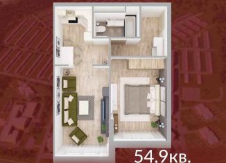 Продам 1-комнатную квартиру, 54.9 м2, Кемерово, Солнечный бульвар, 22, ЖК Солнечный Бульвар