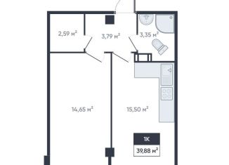 Продам однокомнатную квартиру, 40.6 м2, Мурино, улица Шоссе в Лаврики, 93, ЖК Ромашки
