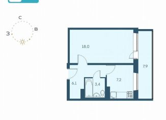 Продается 1-комнатная квартира, 38.6 м2, Новосибирск, Междуреченская улица, 7/1