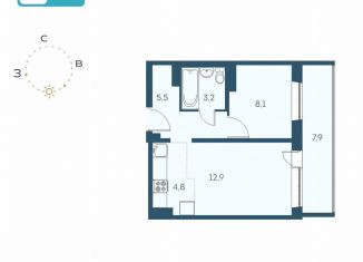 Продам 2-комнатную квартиру, 38.6 м2, Новосибирск, Междуреченская улица, 7/1