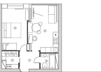 Однокомнатная квартира на продажу, 24.8 м2, Сарапул, улица Памяти Баржевиков, 35