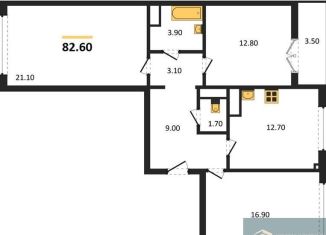 Продам 3-ком. квартиру, 82.6 м2, Воронеж, улица Загоровского, 9/3