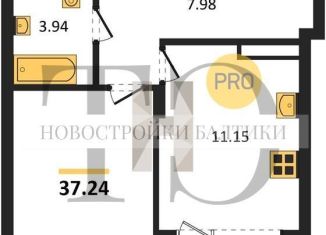 Продается однокомнатная квартира, 37.2 м2, Светлогорск