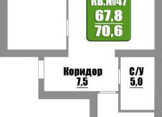 2-ком. квартира на продажу, 70.6 м2, Бузулук