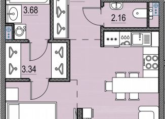Продается 1-комнатная квартира, 38.3 м2, Санкт-Петербург, Василеостровский район