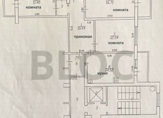 3-комнатная квартира на продажу, 70.7 м2, Краснодар, Рождественская набережная, микрорайон Юбилейный