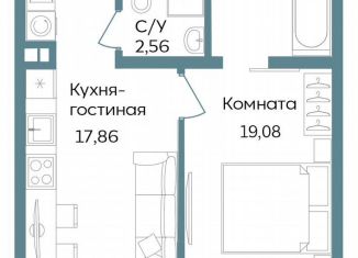 Продаю однокомнатную квартиру, 47.6 м2, Крым