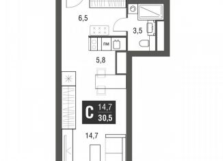 Продам квартиру студию, 30 м2, Москва, проезд Серебрякова, 11к2, метро Свиблово