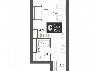 Продается квартира студия, 25.6 м2, Москва, проезд Серебрякова, 11к2, метро Свиблово