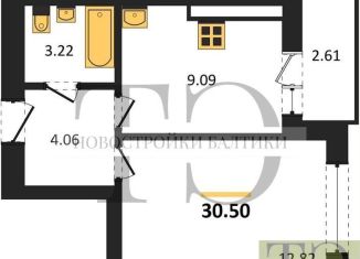 Продается однокомнатная квартира, 30.5 м2, Калининград, Ленинградский район