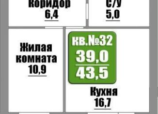 Продажа однокомнатной квартиры, 43.5 м2, Бузулук, Николаевская улица, 19