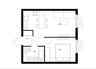 Продам однокомнатную квартиру, 36.1 м2, Москва, Ярославское шоссе, 1с1, Ярославский район