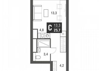 Продам квартиру студию, 25.5 м2, Москва, проезд Серебрякова, 11к2, метро Свиблово