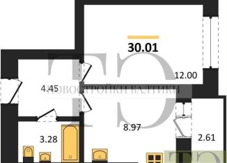 1-ком. квартира на продажу, 30 м2, Калининград, Ленинградский район