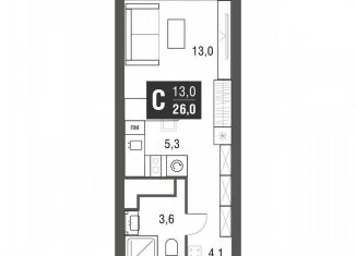 Квартира на продажу студия, 25.9 м2, Москва, проезд Серебрякова, 11к2, метро Свиблово