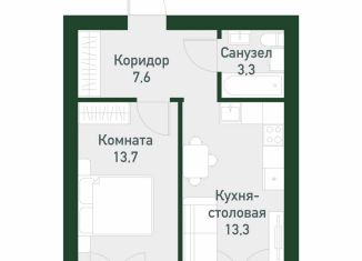Продажа 1-комнатной квартиры, 37.9 м2, Екатеринбург, Ленинский район