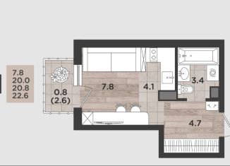 Продается квартира студия, 22.6 м2, Калининград, Миргородская улица, 2