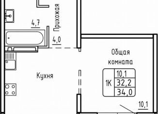 Продается 1-комнатная квартира, 34 м2, Новосибирск, метро Площадь Гарина-Михайловского