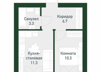 Продам 1-комнатную квартиру, 32.8 м2, Екатеринбург, Ленинский район