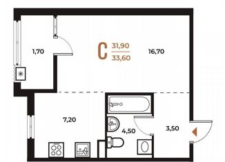 Продаю квартиру студию, 33.6 м2, Москва, деревня Зимёнки, 18