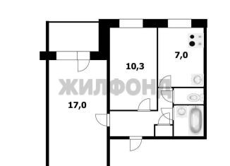 Продается двухкомнатная квартира, 43.2 м2, Новосибирск, улица Котовского, 50