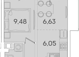 Продается 1-комнатная квартира, 31.3 м2, Мурино, Графская улица, 6к4, ЖК Лампо
