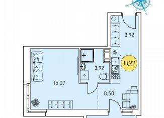 Продам квартиру студию, 33.3 м2, Архангельск