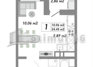 Продам квартиру студию, 24.5 м2, Оренбург