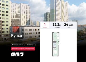 Продаю однокомнатную квартиру, 32.2 м2, Санкт-Петербург, Красногвардейский район