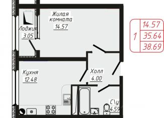Продается 1-комнатная квартира, 38.7 м2, Кисловодск