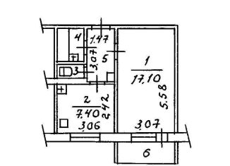 1-комнатная квартира на продажу, 34.8 м2, Чебоксары, Университетская улица, 19, жилой район Северо-Западный