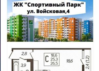 Продаю квартиру студию, 26.5 м2, Краснодар, ЖК Спортивный Парк