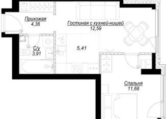 Продам однокомнатную квартиру, 38.2 м2, Москва, 1-й Сетуньский проезд, вл10, ЖК Хайд