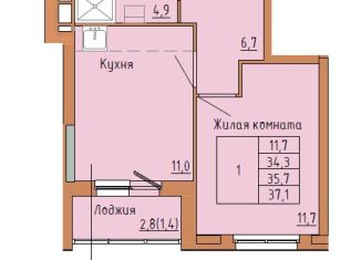 Продается 1-комнатная квартира, 35.7 м2, Пермь, Кировский район
