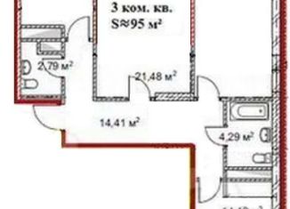 Продается 3-ком. квартира, 94.6 м2, Самара, метро Безымянка, Солнечная улица, 42