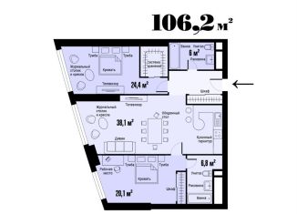 Продается трехкомнатная квартира, 108 м2, Москва, проспект Мира, 188Бк3, ЖК Триколор