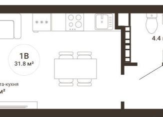 Продается квартира студия, 31.8 м2, Екатеринбург, ЖК Южный сад