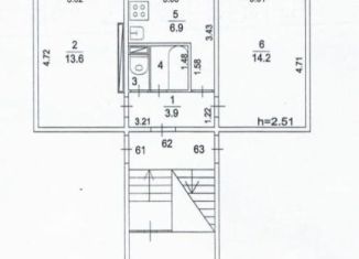 Продажа двухкомнатной квартиры, 41.4 м2, рабочий посёлок Монино, улица Маслова, 3