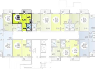 1-комнатная квартира на продажу, 27 м2, Ростов-на-Дону, переулок Белоусова, ЖК Суворовский