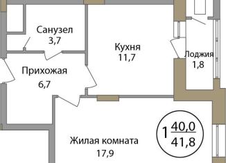 1-комнатная квартира на продажу, 41.8 м2, Москва, Краснобогатырская улица, 38к4, метро Преображенская площадь