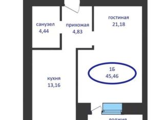 Продается 1-комнатная квартира, 45 м2, Тюмень, улица Тимофея Кармацкого, 11, ЖК Ария