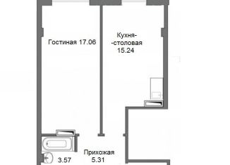 Продам однокомнатную квартиру, 43 м2, Красноярск, Норильская улица, 8Г, ЖК Озеро Парк