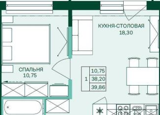 Продажа 1-комнатной квартиры, 38 м2, Санкт-Петербург, Магнитогорская улица, 3к2, ЖК Магнифика