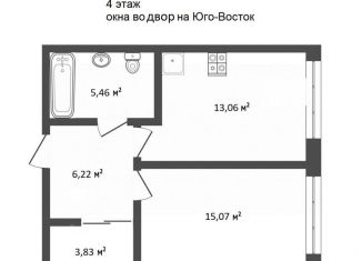 1-ком. квартира на продажу, 43.6 м2, Москва, метро Алексеевская, улица Бочкова, 11А