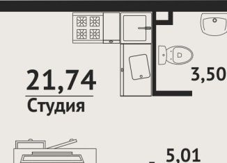1-комнатная квартира на продажу, 22.4 м2, Хабаровск