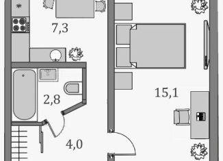 Продаю 1-комнатную квартиру, 29.2 м2, Санкт-Петербург, Пискарёвский проспект, 9к3, метро Площадь Ленина